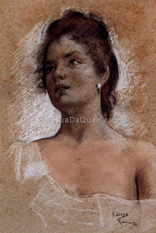 Mujer. Caligrafia preciosista - 伊格纳西奥·狄亚兹·奥拉诺